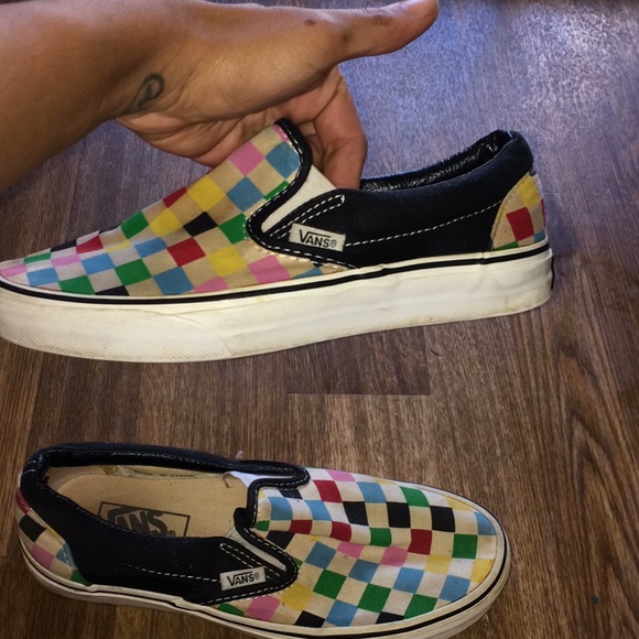 Multicolored Checkered Vans - Picture 4 of 8